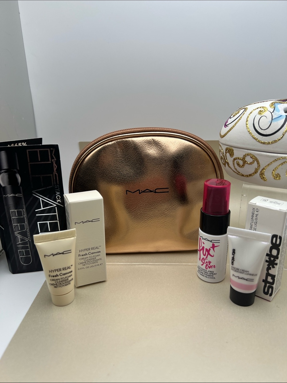 MAC Cosmetics Bundle: Mascara, Cleanser, Hydrating Cream,with Fix+Stay Over MWOT